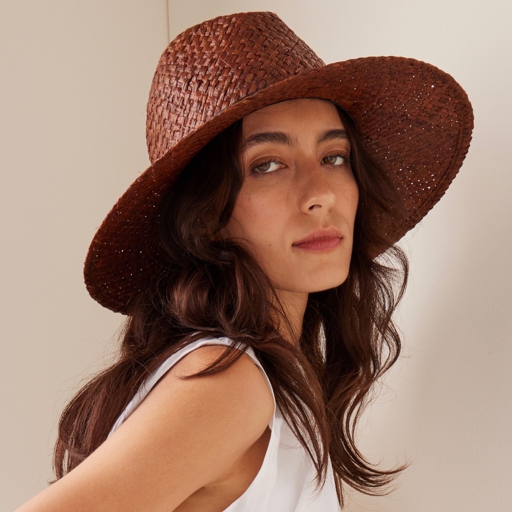 Janessa Leone Dora Raffia Hat (NWT)